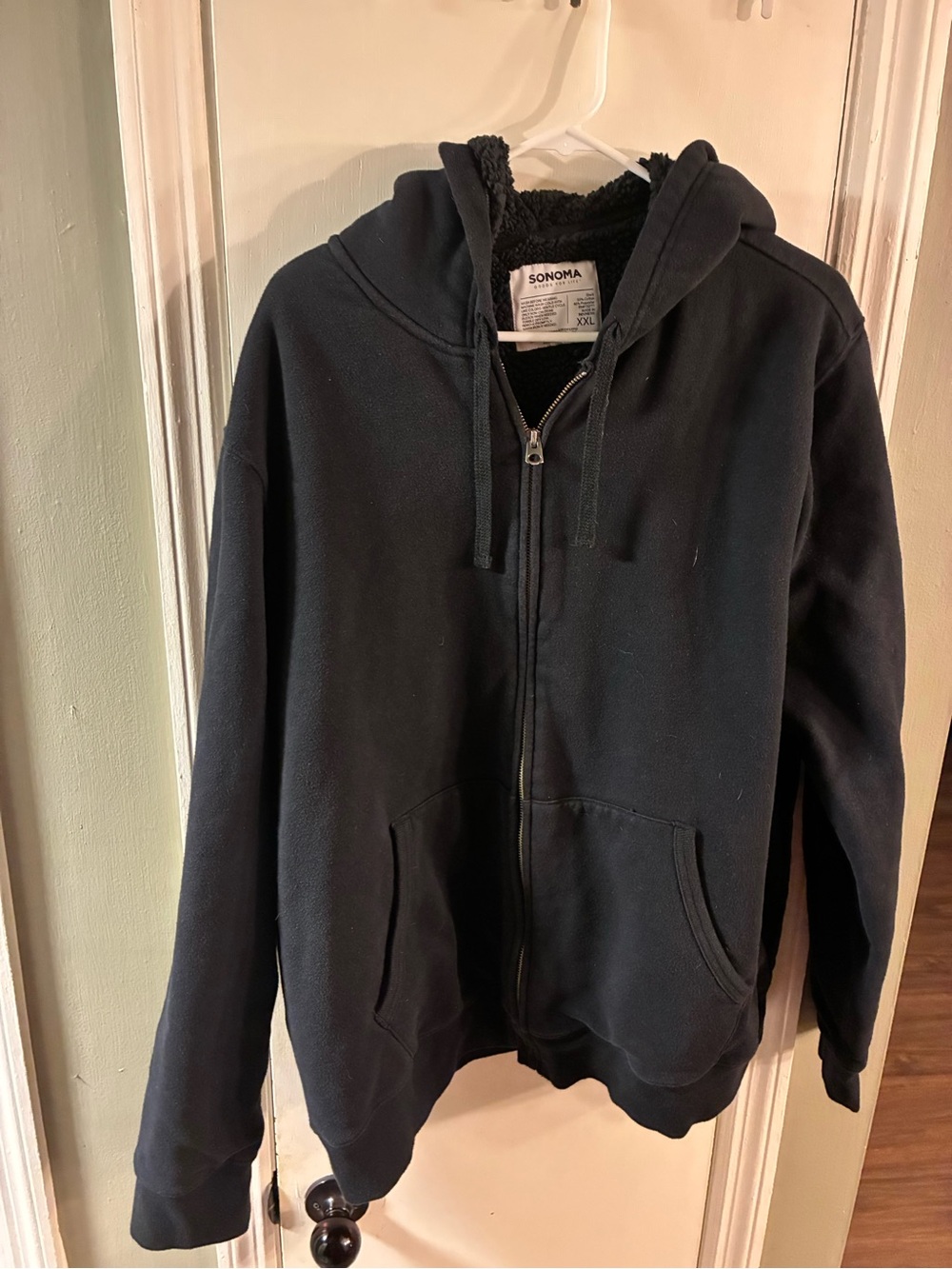 Sonoma Goods for Life Men’s XXL Zip Up Jacket with Hood Black